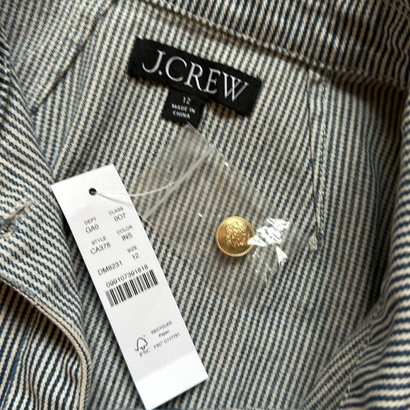 J Crew Denim Button-Up Top in Stripe - Picture 5 of 5